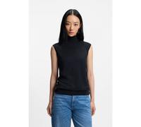 BOSS Sleeveless top in merino wool with mock neckline - Style Fipini, 50544998 Dark Blue S