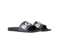 BOSS Slides Mens Aryeh Logo Branded Sliders Footwear in Grey