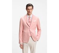 BOSS Slim-fit blazer in a micro-pattern linen blend - Style C-Hanry-262, 50561906 light pink 44R