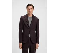 BOSS Slim-fit blazer in brushed stretch flannel - Style P-Hanry-J-WG-252, 50551528 Dark Red 40R