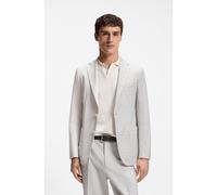 BOSS Slim-fit blazer in checked virgin wool and cotton - Style C-Hanry-263, 50567566 Natural 44R