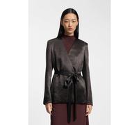 BOSS Slim-fit blazer in lustrous twill - Style Jia15, 50558325 Dark Brown 14