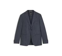 BOSS Slim-fit blazer in micro-patterned virgin wool - Style C-Huge-251, 50553336 Dark Blue 36R