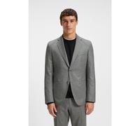 BOSS Slim-fit blazer in micro-patterned virgin wool - Style C-Huge-251, 50553336 Silver 42R