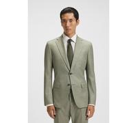 BOSS Slim-fit blazer in patterned stretch fabric - Style H-Hutson-251, 50545884 Green 36R