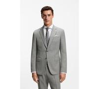 BOSS Slim-fit blazer in patterned stretch wool - Style H-Huge-253, 50564106 Silver 40R