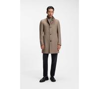 BOSS Slim-fit coat in Italian fabric with stand collar - Style H-Hyde-SU-264, 50571853 Light Brown 44L