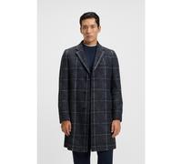 BOSS Slim-fit coat with plain check - Style H-Hyde-J-254, 50551092 Blue Patterned 38R