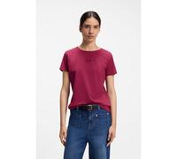 BOSS Slim-fit cotton T-shirt with handwritten logo embroidery - Style C_Elove_embro, 50554696 Dark Red S