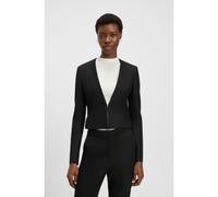 BOSS Slim-fit cropped jacket in stretch fabric - Style Jamaisa, 50493541 Black 10