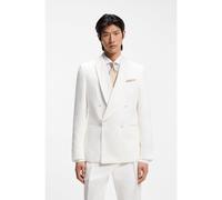 BOSS Slim-fit jacket in linen twill - Style H-Hutson-DB-SC-26 2, 50561866 White 42R