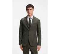 BOSS Slim-fit jacket in virgin wool and linen - Style C-Hanry-263, 50567538 Green 42R