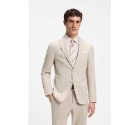 BOSS Slim-fit jacket in wool-blend seersucker - Style L-Heston-Soft-2PP261, 50560819 Beige 42R