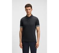 BOSS Slim-fit polo shirt in cotton with striped cuffs - Style Polo Zone, 50544448 Dark Blue M