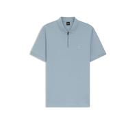 BOSS Mens Passerzip Zip-Neck Slim-fit Polo Shirt in Stretch Cotton