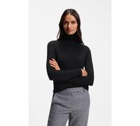 BOSS Slim-fit rollneck sweater in extra-fine merino wool - Style Frizani, 50548298 Black M