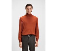 BOSS Slim-fit rollneck sweater in extra-fine merino wool - Style Musso-P, 50468262 Dark Orange XL