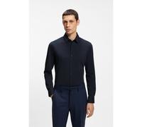 BOSS Slim-fit shirt in a performance-stretch cotton blend - Style P-HANK-s-kent-C1-222, 50474283 Dark Blue 14.5A