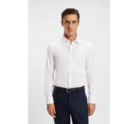 BOSS Slim-fit shirt in a performance-stretch cotton blend - Style P-HANK-s-kent-C1-222, 50474283 White 14.5A