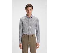 BOSS Slim-fit shirt in a printed cotton blend - Style P-ROAN-kent-C1-233, 50550722 Green Patterned S