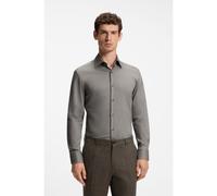 BOSS Slim-fit shirt in a thermoregulating structured cotton blend - Style P-HANK-K-261, 50567221 Green 15