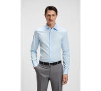 BOSS Slim-fit shirt in cotton-blend stretch poplin - Style L-HAYS-KENT-C1-243, 50525357 Light Blue 16