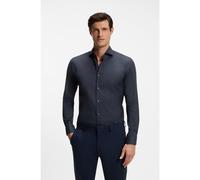 BOSS Slim-fit shirt in easy-iron cotton-blend poplin - Style P-HANK-spread-C1-222, 50479915 Dark Blue 17.5L