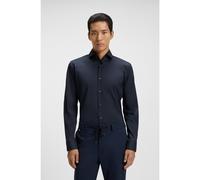 BOSS Slim-fit shirt in easy-iron cotton-blend poplin - Style P-HANK-spread-C1-222, 50479915 Dark Blue 17.7A