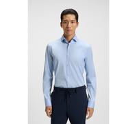 BOSS Slim-fit shirt in easy-iron cotton-blend poplin - Style P-HANK-spread-C1-222, 50479915 Light Blue 16