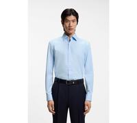 BOSS Slim-fit shirt in easy-iron stretch-cotton poplin - Style H-HANK-K-C3-261, 50555668 Light Blue 16