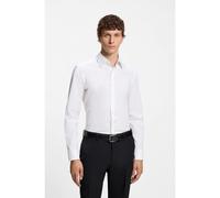BOSS Slim-fit shirt in easy-iron stretch-cotton poplin - Style H-HANK-K-C3-261, 50555668 White 17.7