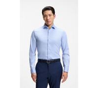 BOSS Slim-fit shirt in easy-iron striped stretch cotton - Style H-HANK-SP-DC-263, 50567298 Light Blue 17