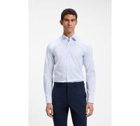 BOSS Slim-fit shirt in high-performance striped poplin - Style P-HANK-K-261, 50561595 Light Blue 16.5