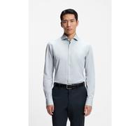 BOSS Slim-fit shirt in Italian-made cotton chambray - Style H-HANK-SP-C1-261, 50556505 Light Green 16