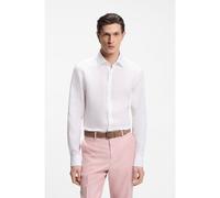 BOSS Slim-fit shirt in Italian-made linen - Style H-HANK-K-C1-261, 50560736 White 17.7