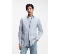 BOSS Slim-fit shirt in Italian-made striped cotton twill - Style H-HANK-SP-C1-261, 50556513 Light Blue stripes 15