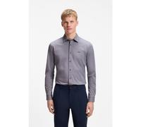 BOSS Slim-fit shirt in melange cotton jersey - Style Mysoft_2_M, 50519748 Dark Blue S