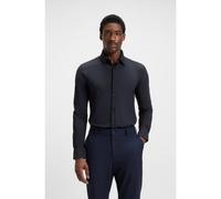 BOSS Slim-fit shirt in performance-stretch jersey - Style P-HANK-s-kent-C1-222, 50503554 Dark Blue 17.5