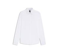 BOSS Slim-fit Shirt in Performance-Stretch Structured Jersey White