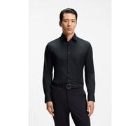 BOSS Slim-fit shirt in performance-stretch twill - Style P-HANK-kent-C1-222, 50503356 Black 16