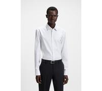 BOSS Slim-fit shirt in printed Oxford stretch cotton - Style H-HANK-kent-C1-214, 50545102 White Patterned 16