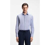 BOSS Slim-fit shirt in printed performance-stretch fabric - Style P-HANK-kent-C1-222, 50567195 Light Blue Patterned 17.5