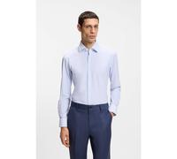 BOSS Slim-fit shirt in printed performance-stretch jersey - Style P-HANK-K-261, 50561106 Light Blue Patterned 15.7