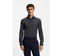 BOSS Slim-fit shirt in printed performance-stretch jersey - Style P-HANK-S-K-261, 50556692 Blue Patterned 16.5