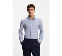 BOSS Slim-fit shirt in printed performance-stretch jersey - Style P-HANK-S-K-261, 50556692 Blue Patterned 17.5