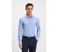 BOSS Slim-fit shirt in printed performance-stretch jersey - Style P-HANK-s-kent-C1-222, 50550038 Blue Patterned 15