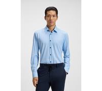 BOSS Slim-fit shirt in printed performance-stretch jersey - Style P-ROAN-kent-C1-233, 50550654 Blue Patterned XXL