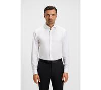 BOSS Slim-fit shirt in stretch-cotton twill - Style H-HANK-spread-DC-214, 50480101 White 17.7