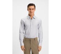 BOSS Slim-fit shirt in striped performance-stretch fabric - Style P-HANK-kent-C1-222, 50550055 Light Brown 16.5
