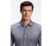 BOSS Slim-fit shirt in structured performance-stretch fabric - Style P-ROAN-K-F-263, 50567146 Dark Blue L